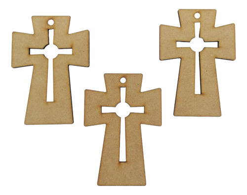 Silueta Cruz Mod3 Mdf 10cm X 7cm Paquete 25 Piezas