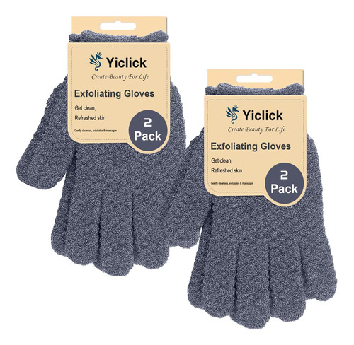 Yiclick Guantes Exfoliantes, 2 Pares, Exfoliante Corporal Pa