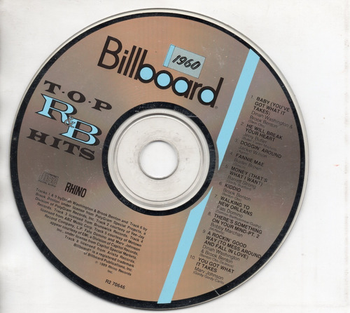 Billboard Top Rb Hits Cd Ricewithduck (Usado)