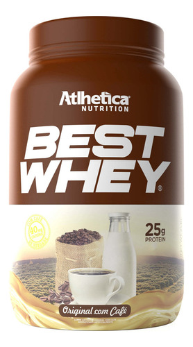 Athletica Nutrition - Best Whey Protein Original & Cafe 900g Sabor Original/Café