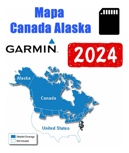 Mapa Canada Y Alaska Garmin Gps - 2024 Versión