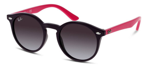 Óculos de sol Ray-Ban Junior 8-12 anos armação de injected cor gloss violet, lente grey de policarbonato degradada, haste violet de injected - RJ9064S