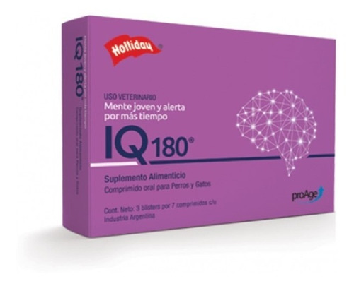 Suplemento Vitaminico Perro Gato Iq 180 Sist Nerv 21 Comp Np