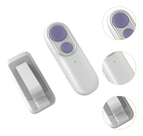 Remote Control Page Turner Com Lanyard Ebook Branco Roxo