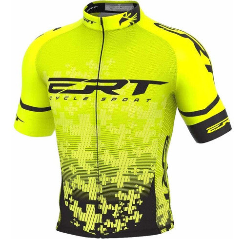 Camisa Ert New Elite Team Amarela E Preta Ciclismo 20