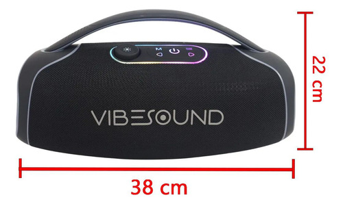 Caixa De Som Bazooka 100w Rms Amplificada Vibe Soud Vs010 Preto