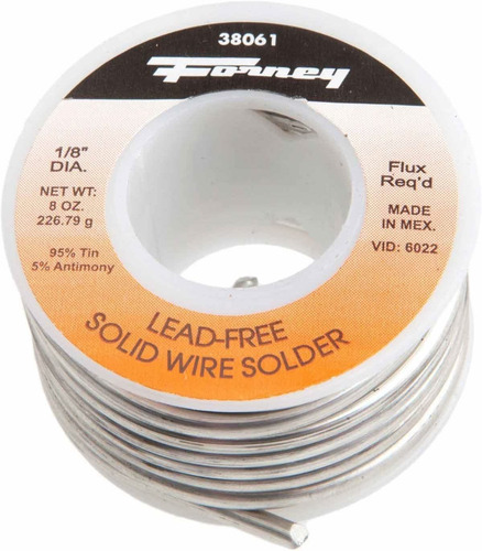 Forney 38061 Solder Lf Solid 1/8, 8 Oz.,silver
