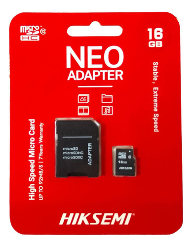 Micro Sd Hiksemi 16gb Neo Clase 10 Macrotec