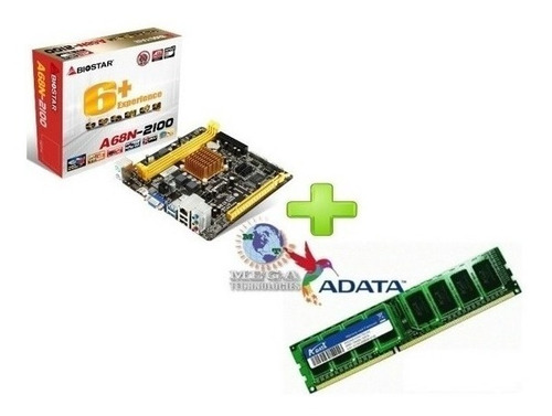 Mainboard Biostar A68n-2100+procesador Amd+memoria 4gb