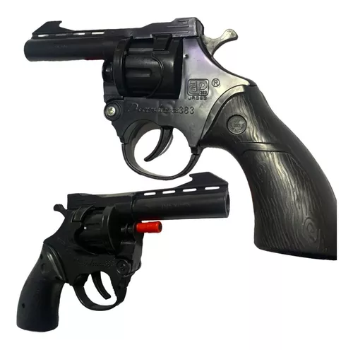 Revolver Arma De Brinquedo Espoleta Reforçado Com 5 Cartela