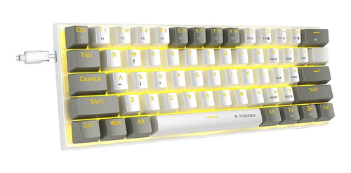 Teclado E-yooso Mecanico Para Juegos, Interruptor Azul