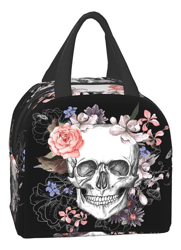 Lonchera Diseño Flor Calavera Para Mujer Aislamiento Color