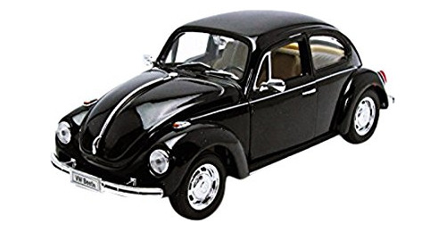 Volkswagen Beetle Negro 1/24 Diecast Coche Modelo Por Y7f4h