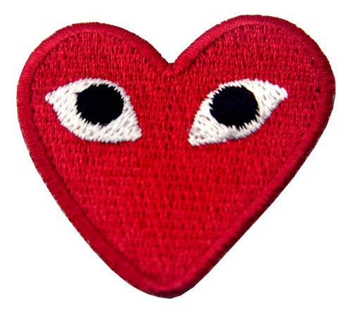4 Parches Bordados Play Comme Des Garcons Red Heart Eyes