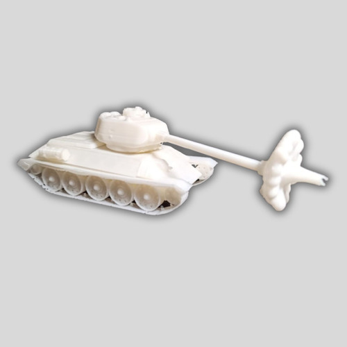 Tanque T34-85, Escala 1/56, Color Blanco