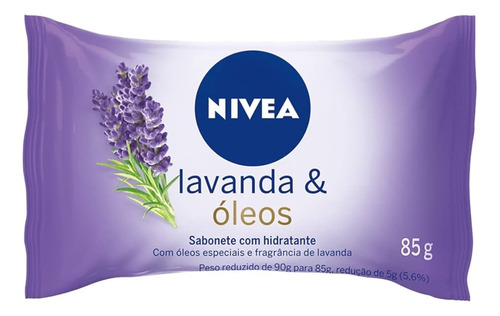 Atacado C/42 Sabonete Em Barra Hidratante Nivea Lavanda 85g