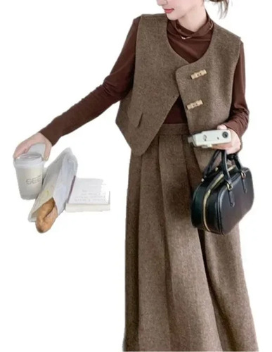 Elegante Conjunto De Tres Piezas Feelsuit De Estilo Coreano