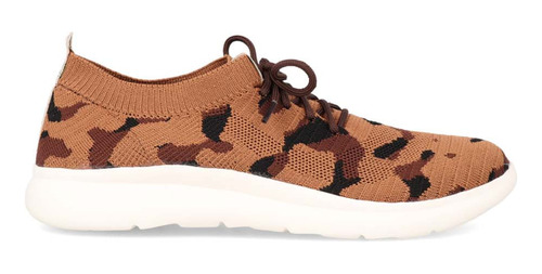 Sneaker Pasqualini Eco-amarilis Marron Camuflado Para Dama