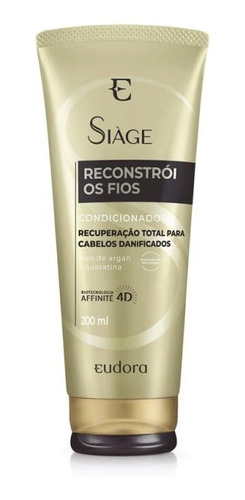 Condicionador Siàge Reconstrói Os Fios 4d 200ml - Eudora