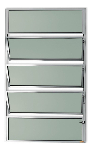 Janela Basculante De Alumínio 100x60cm Com Vidro Boreal