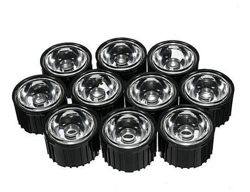 Kit 10 Peças Lente Led 3w 1w Com Suporte Preto K1250