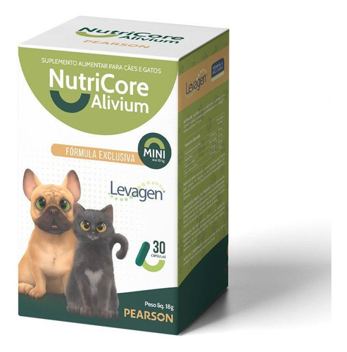 Suplemento Nutricore Alivium Mini Cães E Gatos 30 Cápsulas