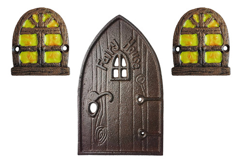 Lulu Decor Puerta Hada Miniatura Hierro Fundido 100% + 2 Que