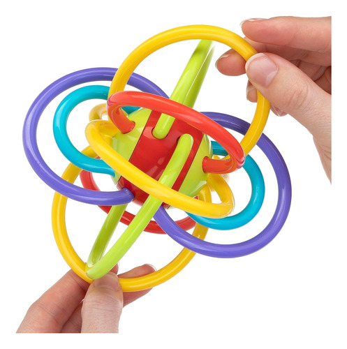 Nuby Lots A Loops Sensory Multicolor Mordedor Y Sonajero Par