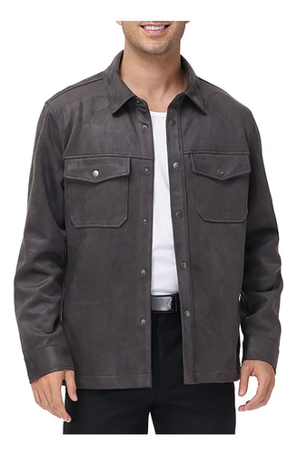 Chamarra Sobrecamisa De Gamuza Talla L