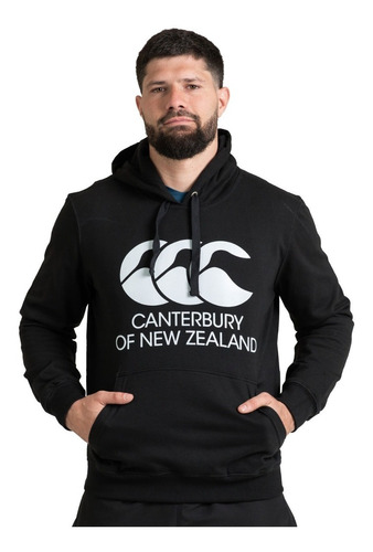 Buzo Canguro Rústico Canterbury Ccc Of New Zealand Negro