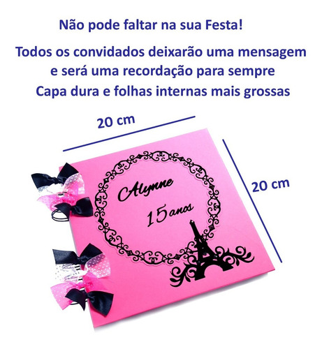 Imagem 2 de 5 de Debutantes Caderno Livro De Assinatura Mensagens 15 Anos