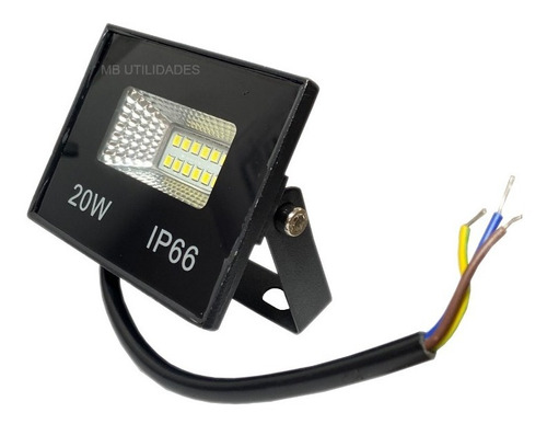 ZM Refletor LED SMD 20 W Cor Da Carcaça Preto Cor Da Luz Branco-frio