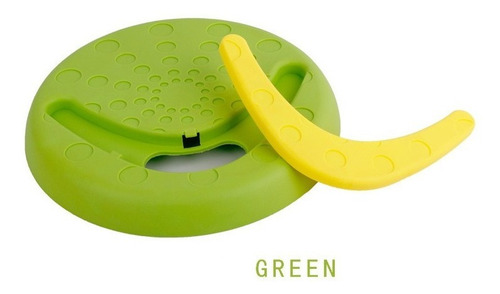 Frisbee Goma 2 En 1 Juguete Para Perro 23cm Color Verde