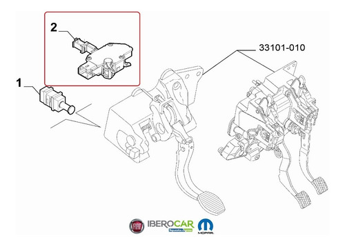 Imagen 5 de 7 de Switch Embrague Fiat Punto Pop 1.4 2012-2014