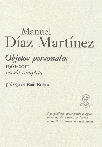 Libro Manuel Díaz Martínez. Objetos Personales 1961-2011. Po