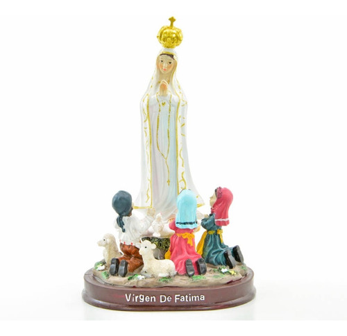 Virgen De Fatima 23 Cm, Resina Importada