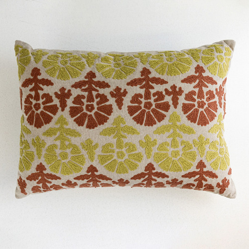 Cojin Chico Decorativo Bordado Multicolor Para Sala Multicolor Floreado
