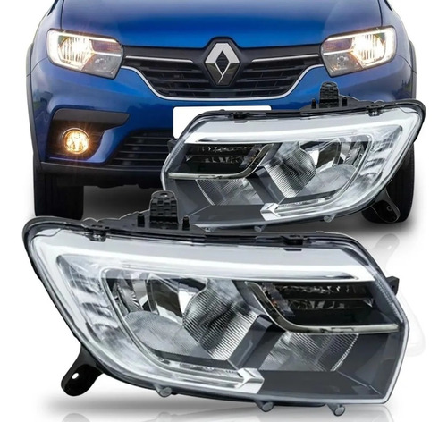 Par Farol Renault Sandero Logan  Intense Com Led 2020 2021 