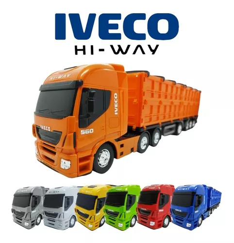 Brinquedo Caminhão Miniatura Infantil Iveco Hi Way Caçamba