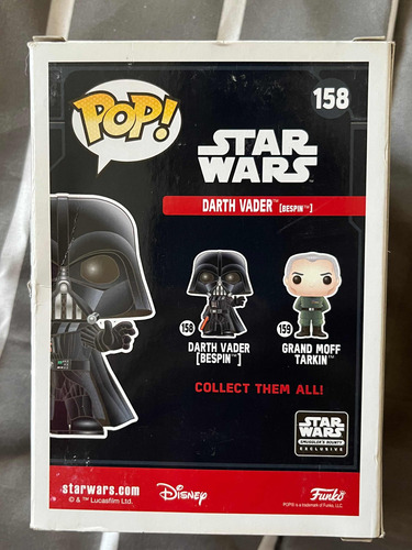 Funko Pop Darth Vader (bespin) #158. Star Wars (caja Detalle