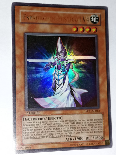 Espadachín Mistico Lv4 Foil Yugioh Tcg #sod-sp012 Espadachín Mistico Lv4 Español (Usado)