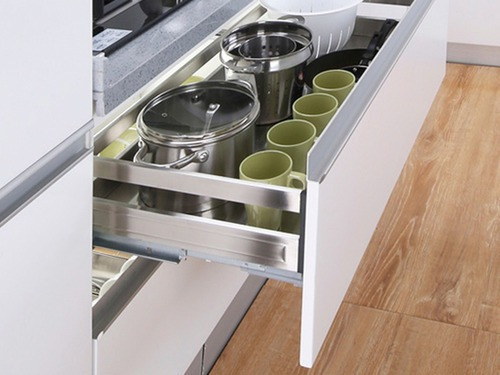 Gaveton Cesta De Acero Inoxidable Para Mueble De 60cms *h
