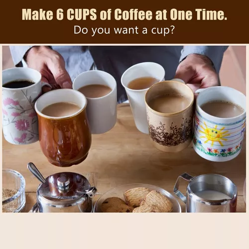 SHANGSKY Cafetera eléctrica para 6 tazas, cafetera de café expreso,  cafeteras eléctricas, cafetera italiana, cafetera, cafetera, portátil, de