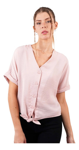 Camisa Rosa De Mujer Estilo Europeo