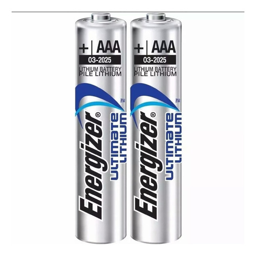 Imagen 2 de 2 de Pila AAA Energizer Ultimate Lithium L92 Cilíndrica - Pack de 2 unidades