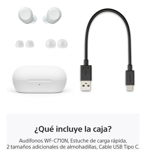 Audífonos Bluetooth Con Noise Cancelling Wf-c710n Sony
