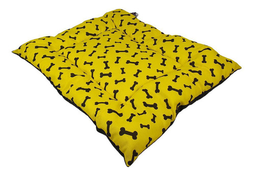 Almofada Para Cachorro Ossinho Amarelo 51x70cm Médio