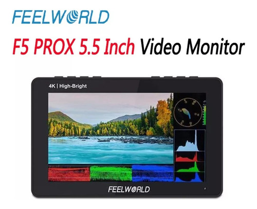 Monitor 4K câmera DSLR Feelworld F5 prox de 5,5 polegadas e 1600 NIT High Brigth