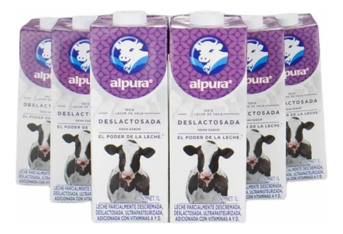 Leche Alpura Deslactosada 24 Pzs Con 1 Lt C/u