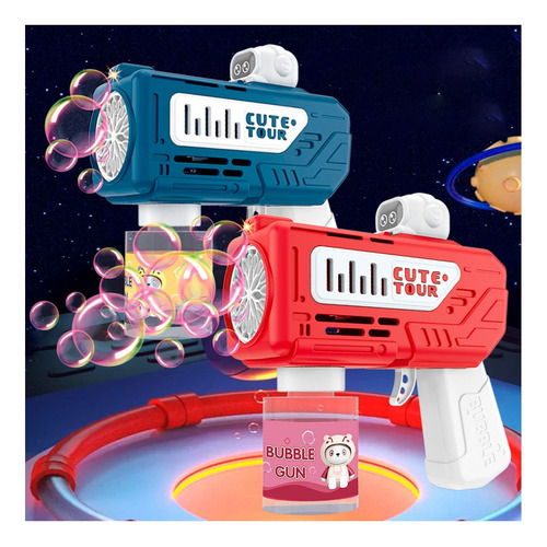 Pistola De Burbujas Luces Maquina Automatica Juguete Niños Color Color Al Azar